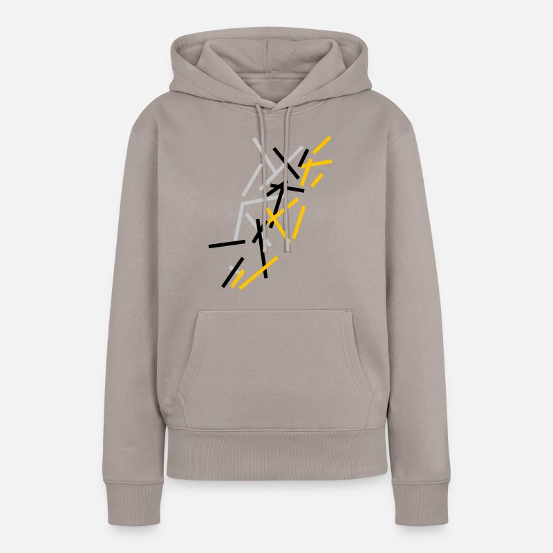 Abstrait - Sweat à capuche Premium bio Femme - taupe