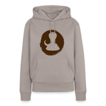 Schlange Cobra Klapperschlange - Frauen Premium Bio Hoodie - Taupe - Vorne - Julia (174cm)