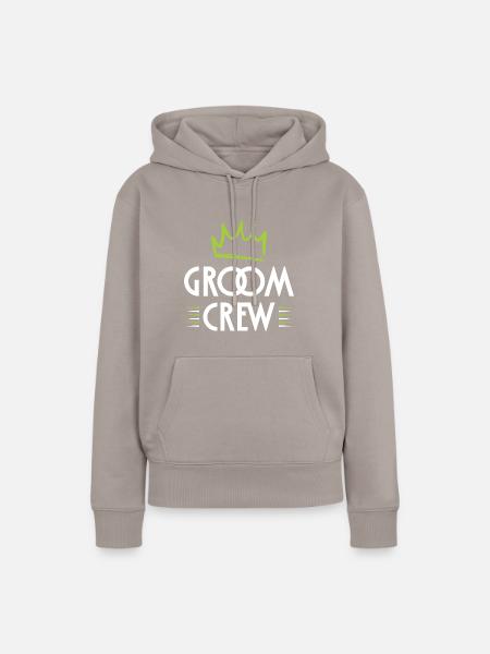 Groom Crew - Frauen Premium Bio Hoodie - Taupe