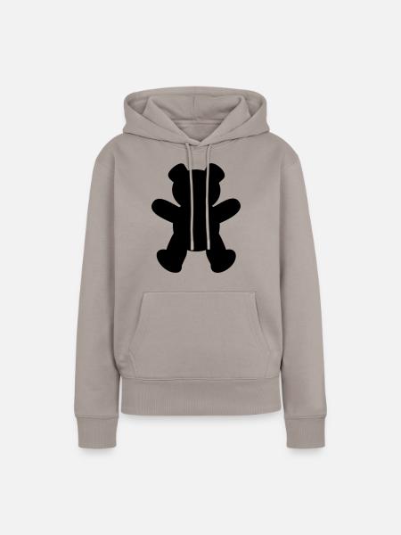 Teddy Bear / teddy bear (1c) - Dame Premium hoodie, økologisk bomuld - gråbrun