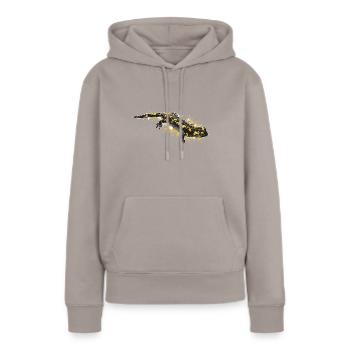 Salamandre de feu Salamandre - Sweat à capuche Premium bio Femme - taupe - Devant - Julia (174cm)