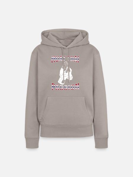 Muay Thai Boxing Muay Thai - Frauen Premium Bio Hoodie - Taupe