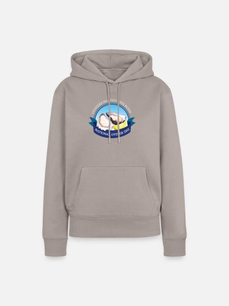 National oyster day Austern - Frauen Premium Bio Hoodie - Taupe