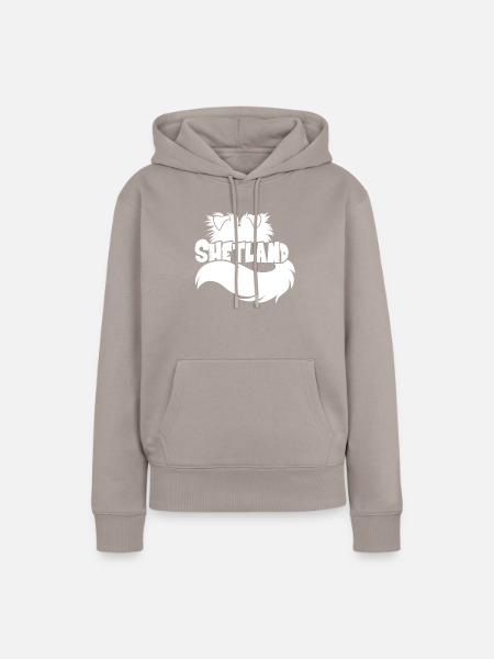 Abbildung Shetland - White - Frauen Premium Bio Hoodie - Taupe