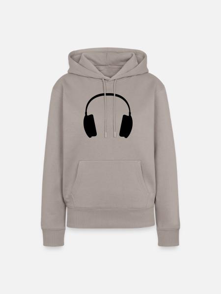 Kopfhörer - Frauen Premium Bio Hoodie - Taupe