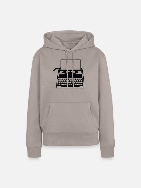 Schreibmaschine - Frauen Premium Bio Hoodie - Taupe