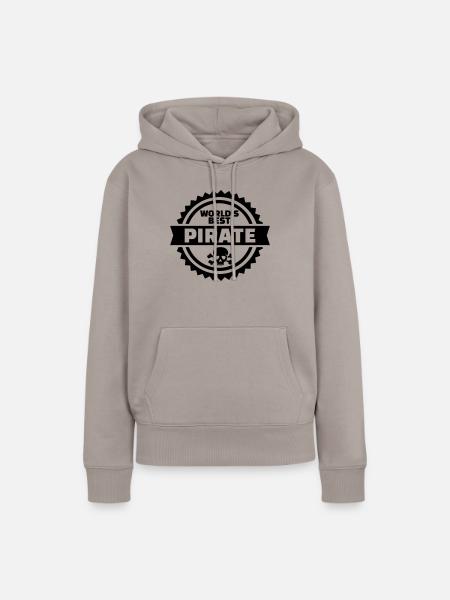 Pirat - Frauen Premium Bio Hoodie - Taupe