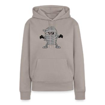 mumie sonnenbrille - Frauen Premium Bio Hoodie - Taupe - Vorne - Julia (174cm)