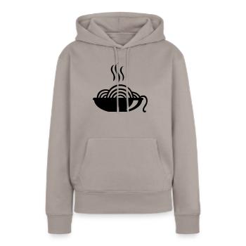 Nouille - Sweat à capuche Premium bio Femme - taupe - Devant - Julia (174cm)