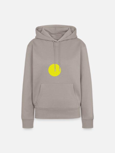 Gelber Punkt - Frauen Premium Bio Hoodie - Taupe