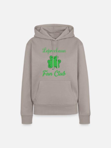 Leprechaun Fan Club - Frauen Premium Bio Hoodie - Taupe