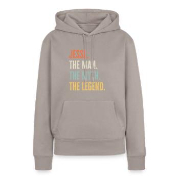 Jesse, Mann Mythos Legende, lustig Bester Name Jesse - Frauen Premium Bio Hoodie - Taupe - Vorne - Julia (174cm)