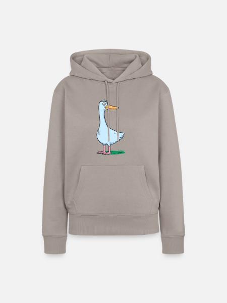 Die einäugige Gans - Frauen Premium Bio Hoodie - Taupe