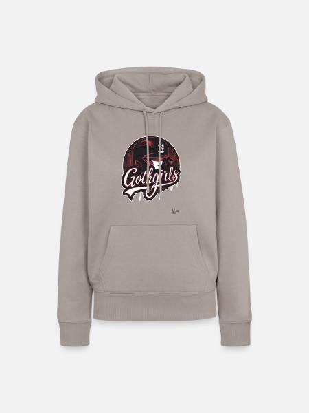 Baseball-Helm für Gothic-Mädchen - Frauen Premium Bio Hoodie - Taupe