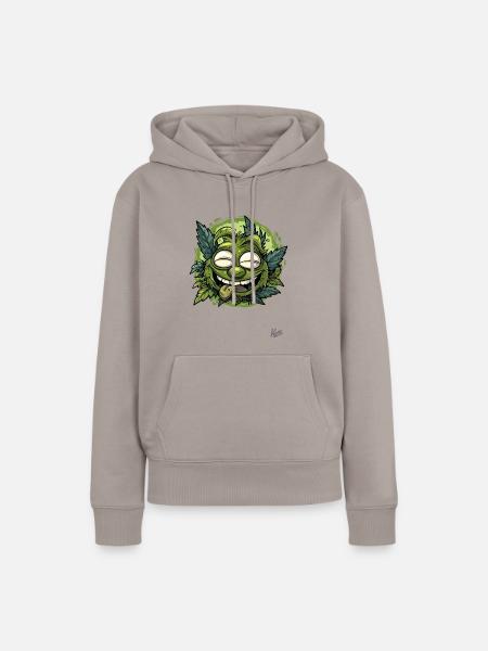 Der immer berauschte Wald-Goblin - Frauen Premium Bio Hoodie - Taupe