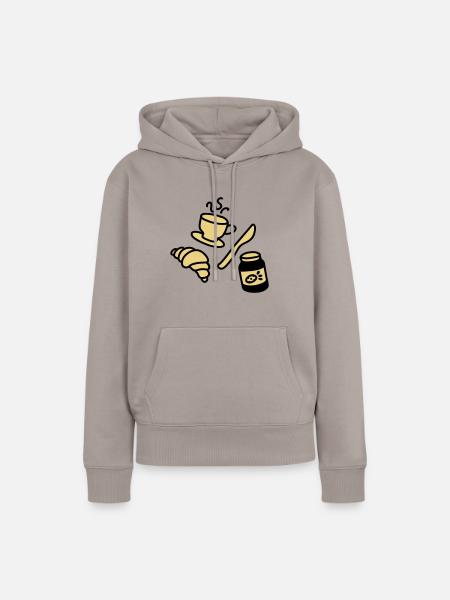Frühstück - Frauen Premium Bio Hoodie - Taupe