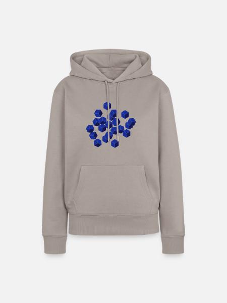 Cube - Frauen Premium Bio Hoodie - Taupe