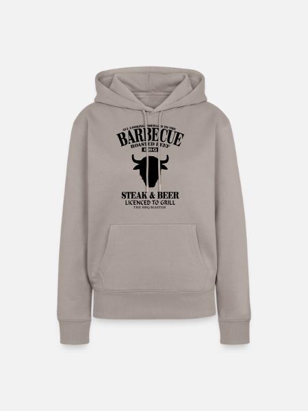 Grillen - Barbecue - Frauen Premium Bio Hoodie - Taupe