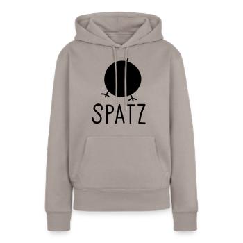 Spatz - Frauen Premium Bio Hoodie - Taupe - Vorne - Julia (174cm)