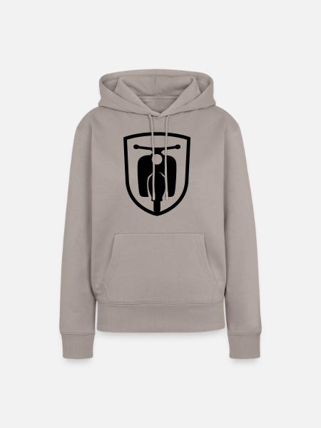 Moped Schwalbe Wappen - Frauen Premium Bio Hoodie - Taupe
