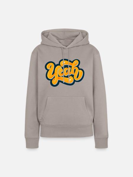 Yeah - Frauen Premium Bio Hoodie - Taupe