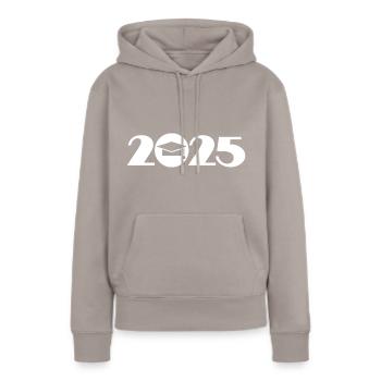 Graduation 2025, Abi 2025, Diplom 2025 - Frauen Premium Bio Hoodie - Taupe - Vorne - Julia (174cm)