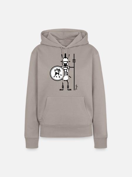 Krieger Marse 02 - Frauen Premium Bio Hoodie - Taupe