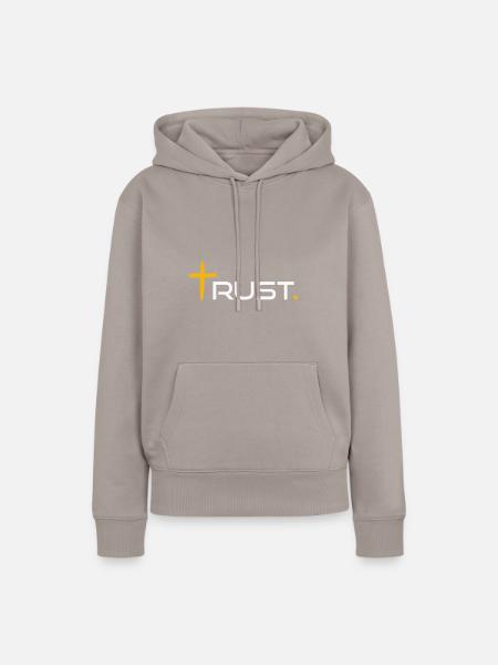 trust by csdesign - Frauen Premium Bio Hoodie - Taupe