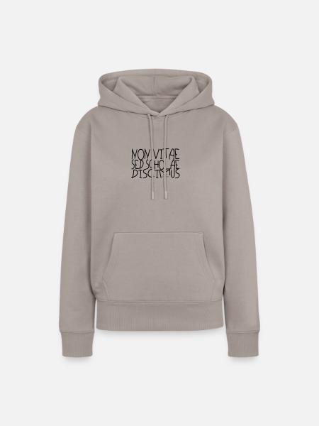 non vitae schwarz - Frauen Premium Bio Hoodie - Taupe