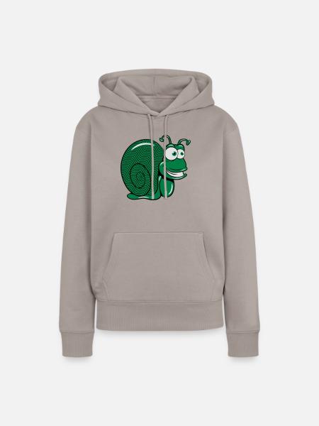 schnecke lustig witzig - Frauen Premium Bio Hoodie - Taupe