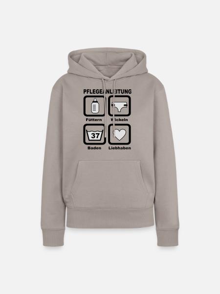 Baby - Frauen Premium Bio Hoodie - Taupe