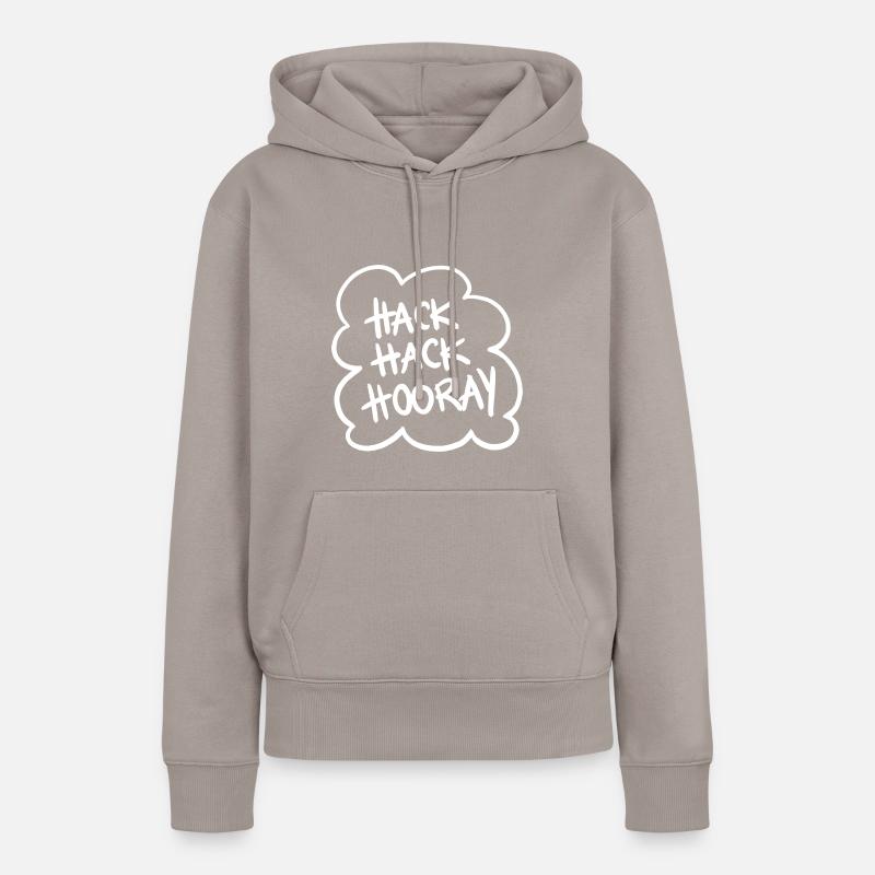 Hack Hack Hooray viande hachée - Sweat à capuche Premium bio Femme - taupe