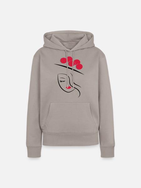 Schwarzwald Mädle ohne Schriftzug - Frauen Premium Bio Hoodie - Taupe
