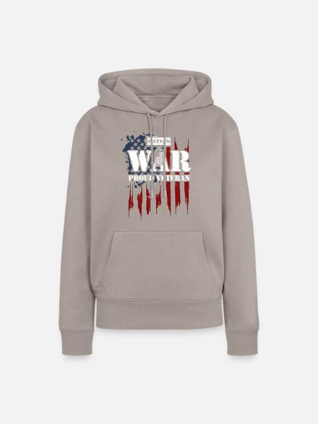 Vietnam War Proud Veteran - Frauen Premium Bio Hoodie - Taupe