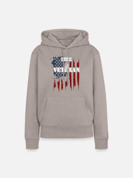 Retired Veteran - Veteran - Frauen Premium Bio Hoodie - Taupe