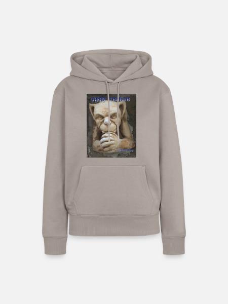 uggly creature - Frauen Premium Bio Hoodie - Taupe