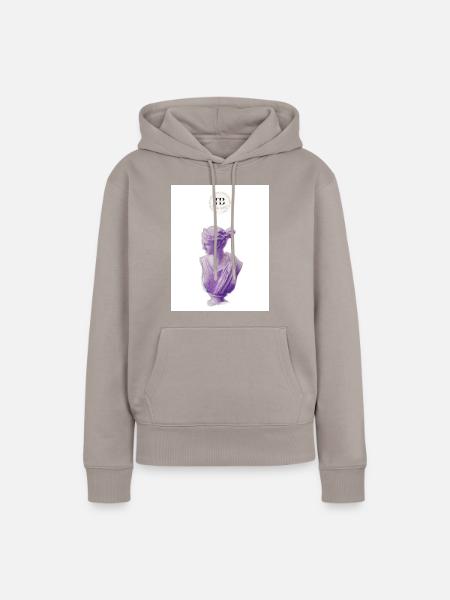 Violett Lady Ancient - Frauen Premium Bio Hoodie - Taupe