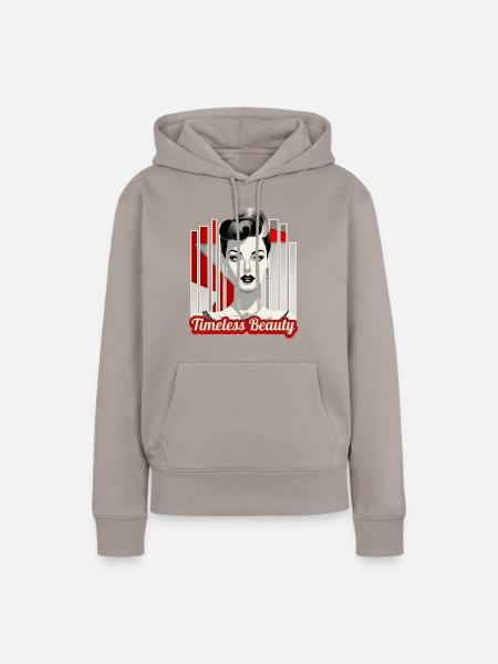 Timless Beauty - Frauen Premium Bio Hoodie - Taupe