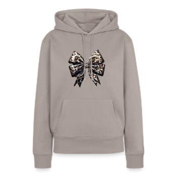Arc Ornement Glamour Cadeau - Sweat à capuche Premium bio Femme - taupe - Devant - Julia (174cm)