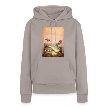 Honduras Catracha Herkunft Geschenk - Frauen Premium Bio Hoodie - Taupe - Vorne - Julia (174cm)
