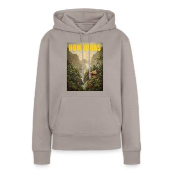 Honduras Dschungel Herkunft Geschenk - Frauen Premium Bio Hoodie - Taupe - Vorne - Julia (174cm)