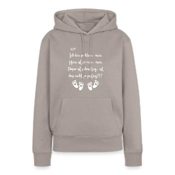 Ich bin so klein. - Frauen Premium Bio Hoodie - Taupe - Vorne - Julia (174cm)