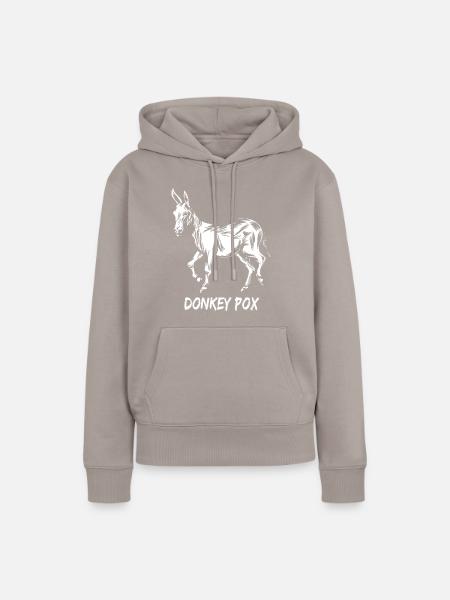 Donkey Pox - Frauen Premium Bio Hoodie - Taupe