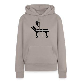 Krankenhaus - Frauen Premium Bio Hoodie - Taupe - Vorne - Julia (174cm)