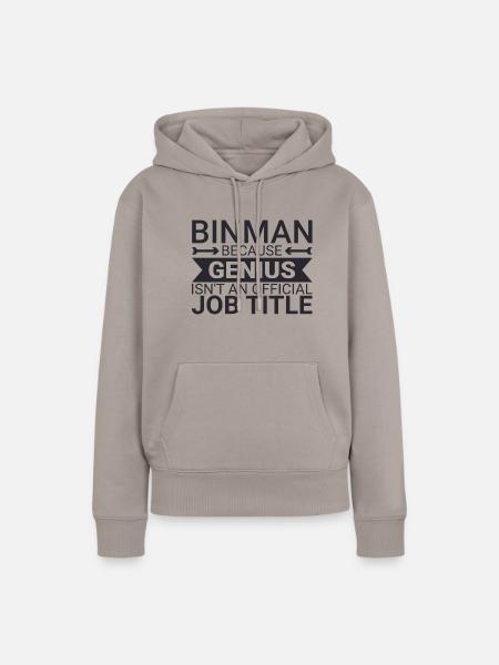 Binman Genius - Frauen Premium Bio Hoodie - Taupe