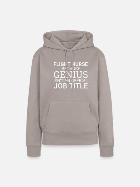 Flight Nurse Genius Luftrettung - Frauen Premium Bio Hoodie - Taupe