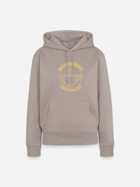 Warehouse Worker Coffee Powered - Frauen Premium Bio Hoodie - Taupe