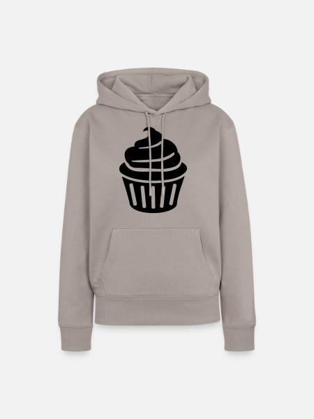 Cupcake - Frauen Premium Bio Hoodie - Taupe