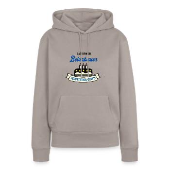 Geburtstag Betonbauer Betonbau Stahlbetonbauer Geb - Frauen Premium Bio Hoodie - Taupe - Vorne - Julia (174cm)