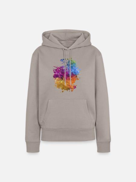 Kunst - Frauen Premium Bio Hoodie - Taupe